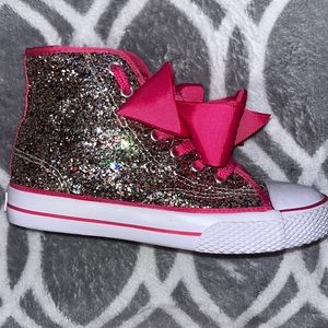 Jojo Siwa|Pink Glitter High Top Sneakers for girls